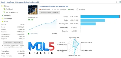 Awesome Scalper Pro signal report 4