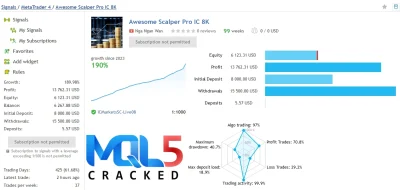 Awesome Scalper Pro signal report 3
