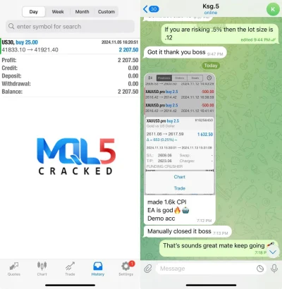 The Grail Funding Crusher EA live results 5