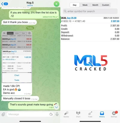 The Grail Funding Crusher EA live results 1
