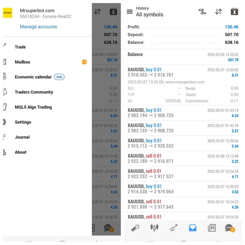 Mrsuperbot Final Edition live trading