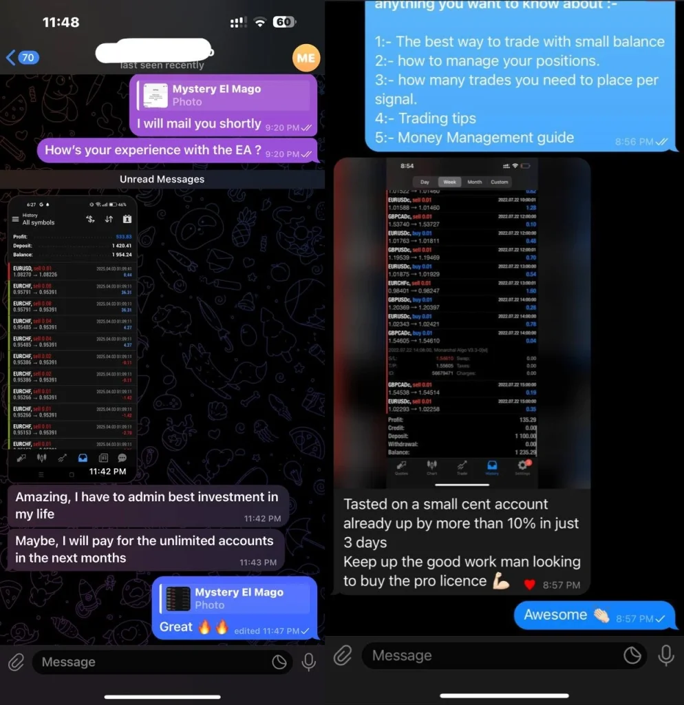 Monarchal Algo EA user reviews 1