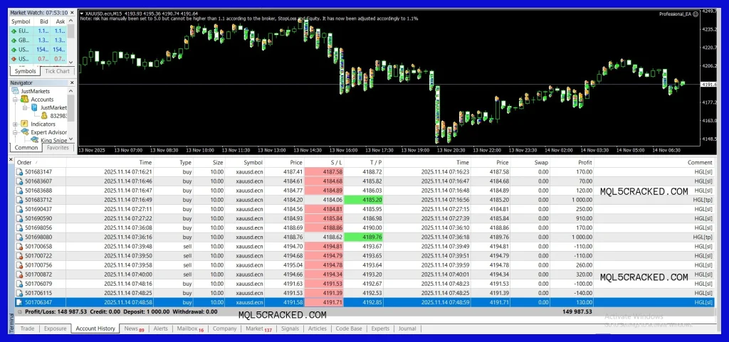 Professional EA backtest