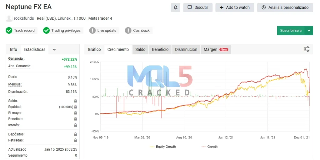 Neptune EA MT5 myfxbook