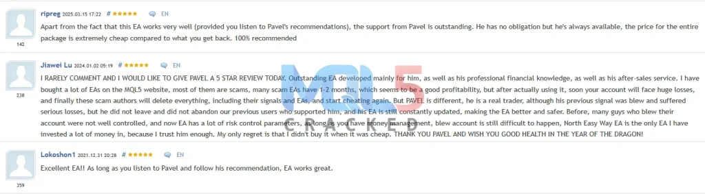 NorthEastWay EA user reviews