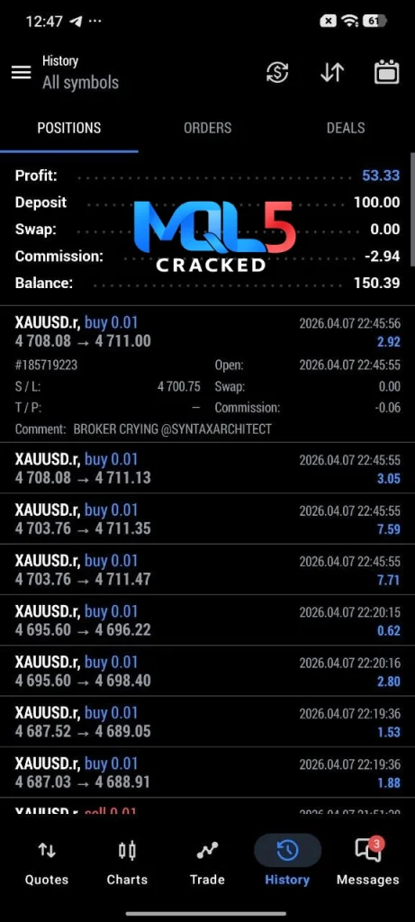 BROKER CRYING EA MT5 review 1