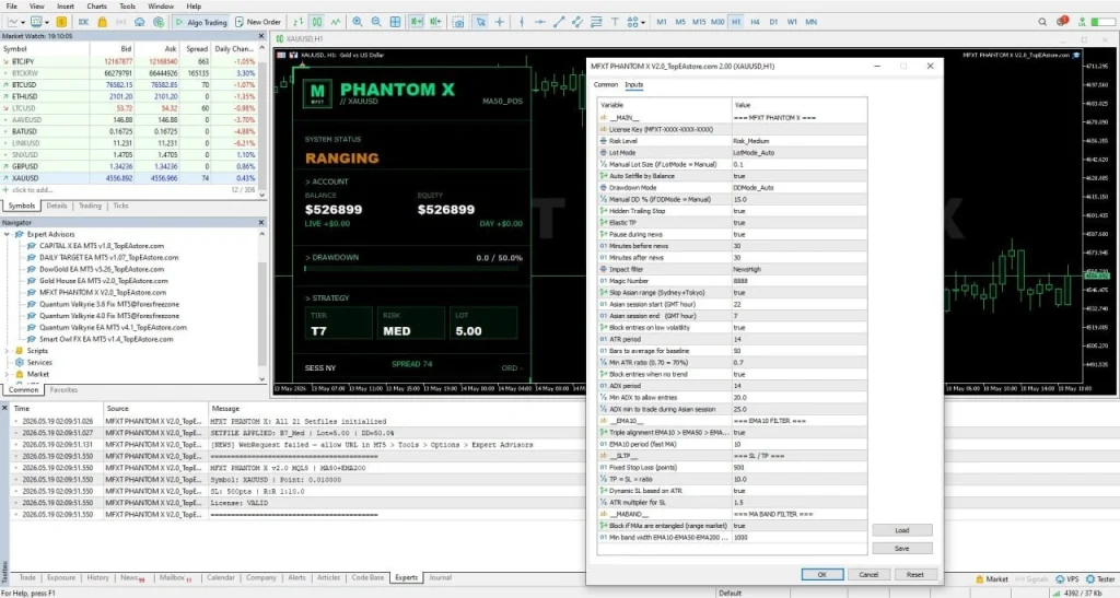 MFXT PHANTOM X V2.0 MT5 backtest 1