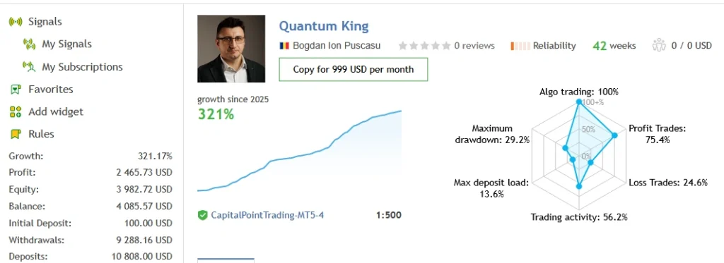 Quantum King EA mql5 signal