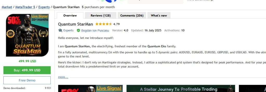 Quantum StarMan EA MT5 main